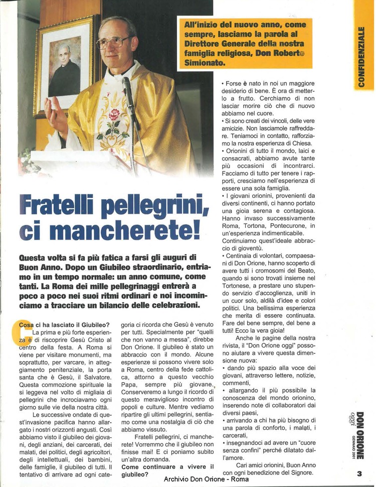 Don Orione oggi, 2001, 01, pagina 3