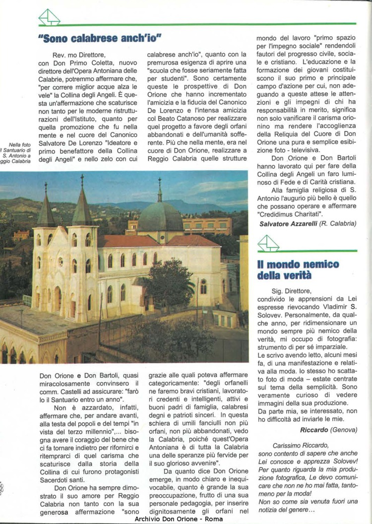 Don Orione oggi, 2001, 01, pagina 6