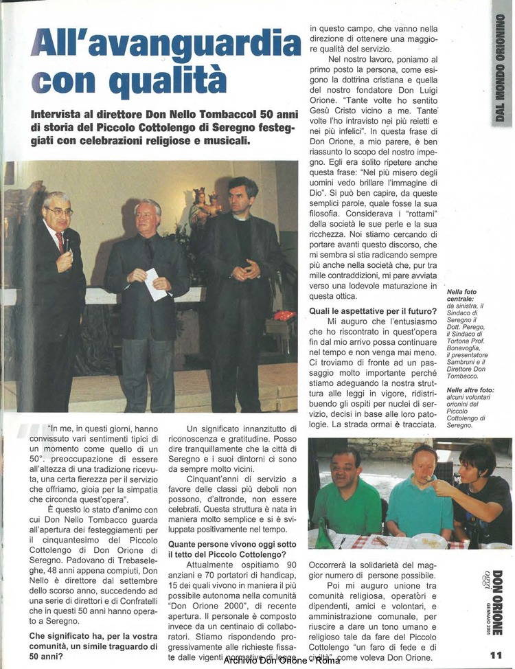 Don Orione oggi, 2001, 01, pagina 11