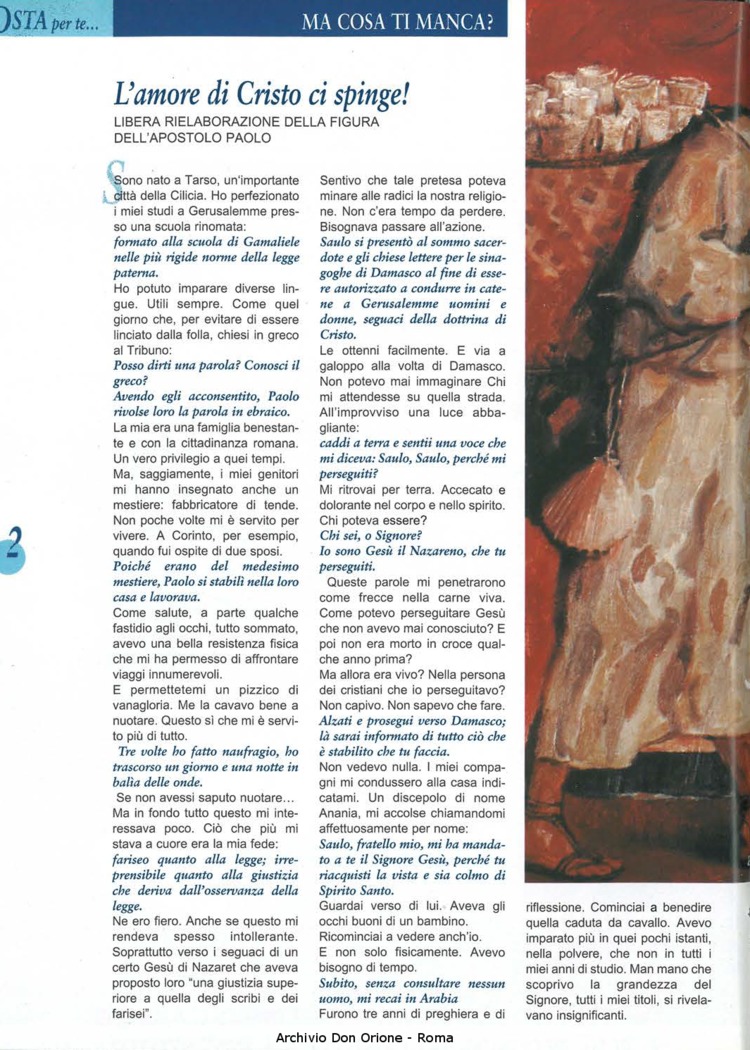 Don Orione oggi, 2001, 01, pagina 16