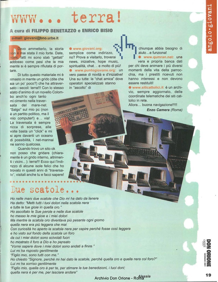 Don Orione oggi, 2001, 01, pagina 19