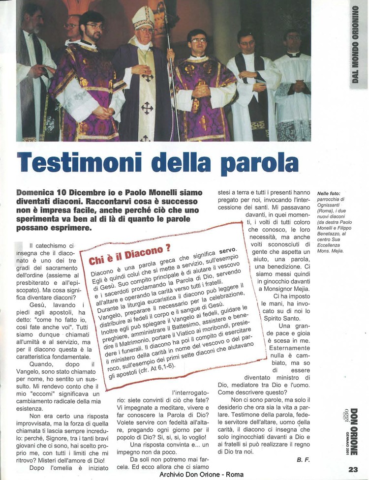Don Orione oggi, 2001, 01, pagina 23