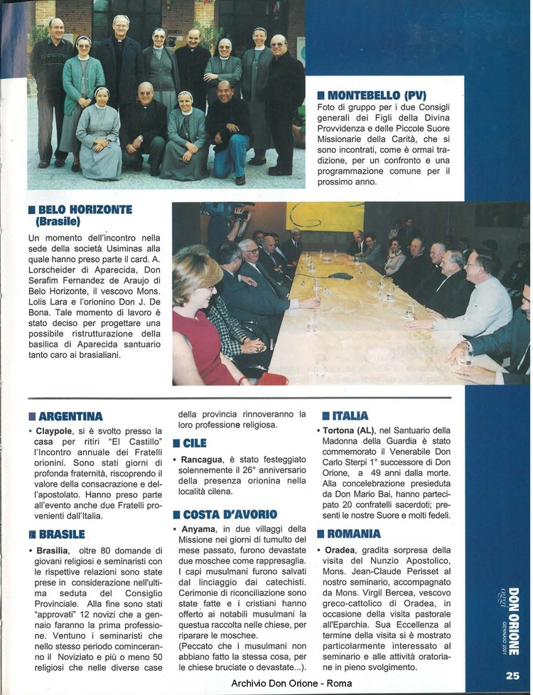 Don Orione oggi, 2001, 01, pagina 25
