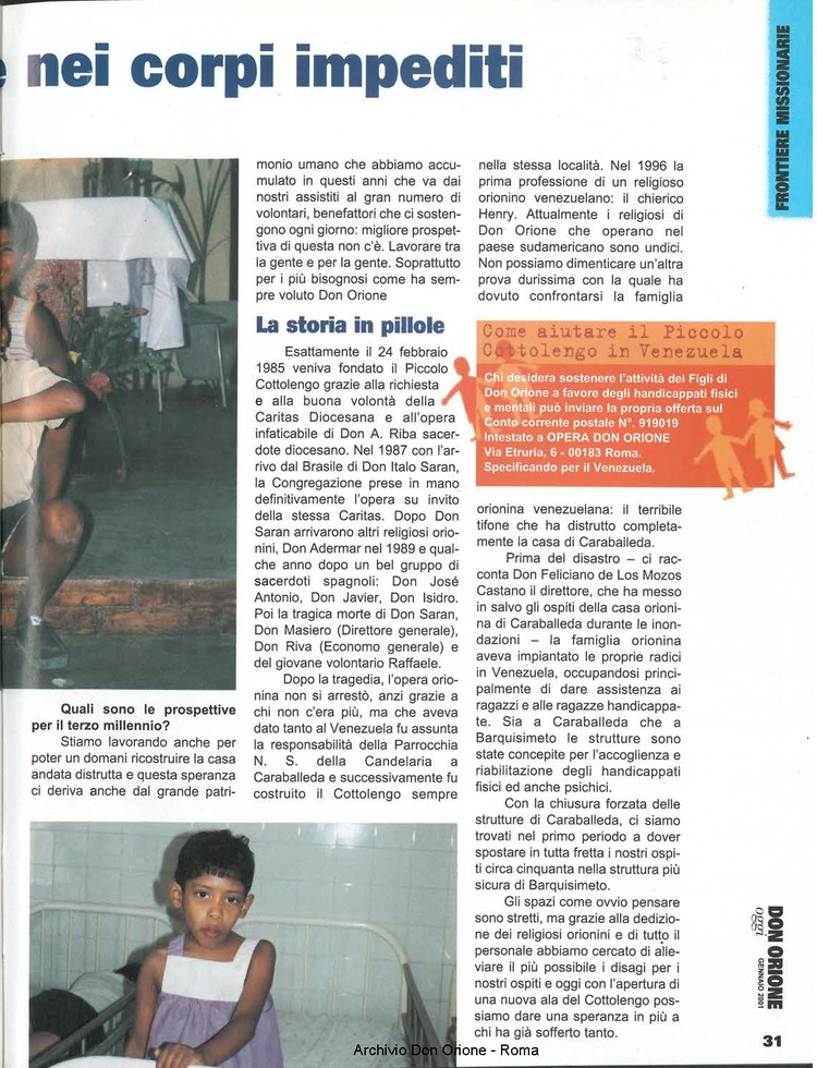 Don Orione oggi, 2001, 01, pagina 31