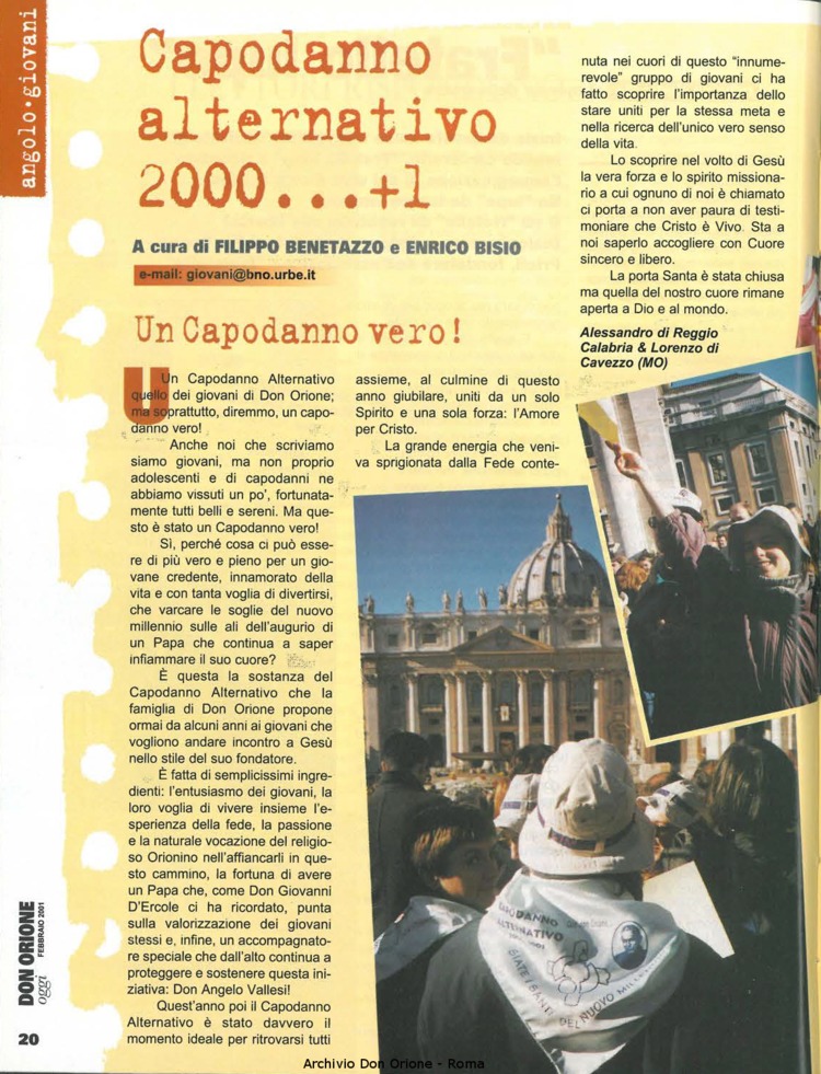 Don Orione oggi, 2001, 02, pagina 20