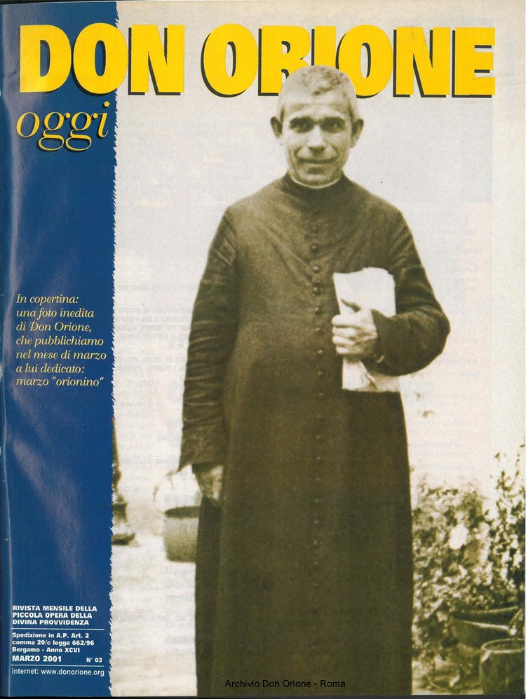 Don Orione oggi, 2001, 03, pagina 1