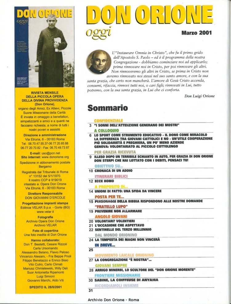 Don Orione oggi, 2001, 03, pagina 2