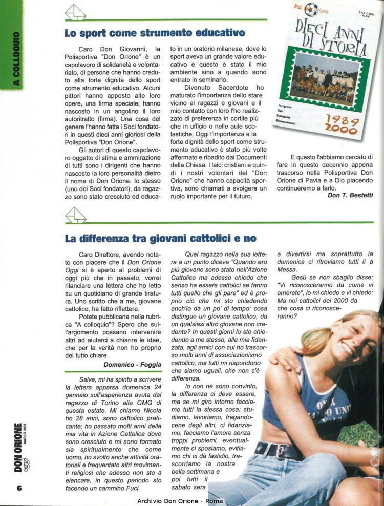 Don Orione oggi, 2001, 03, pagina 6