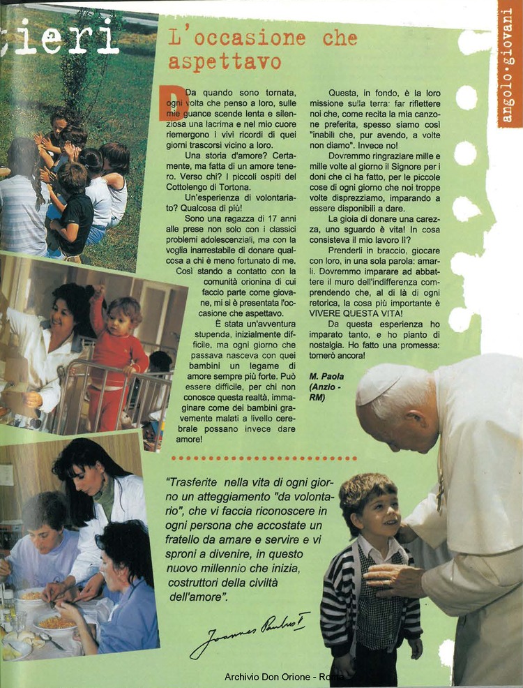 Don Orione oggi, 2001, 03, pagina 21