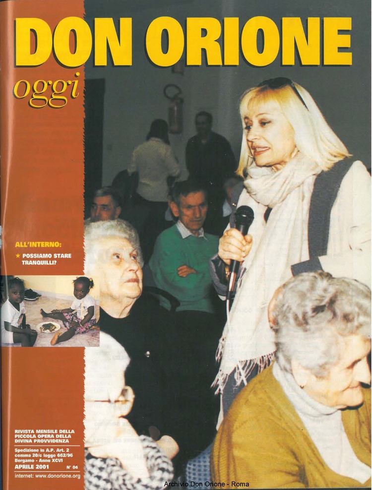Don Orione oggi, 2001, 04, pagina 1