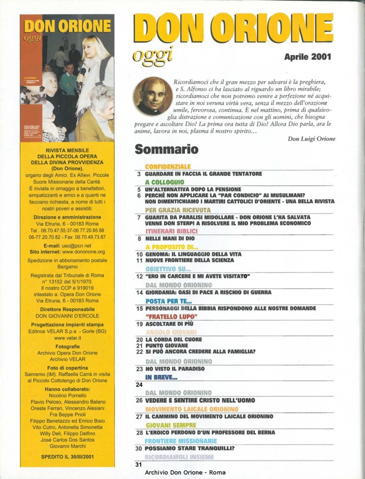 Don Orione oggi, 2001, 04, pagina 2