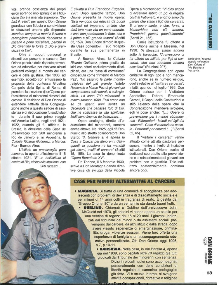 Don Orione oggi, 2001, 04, pagina 13