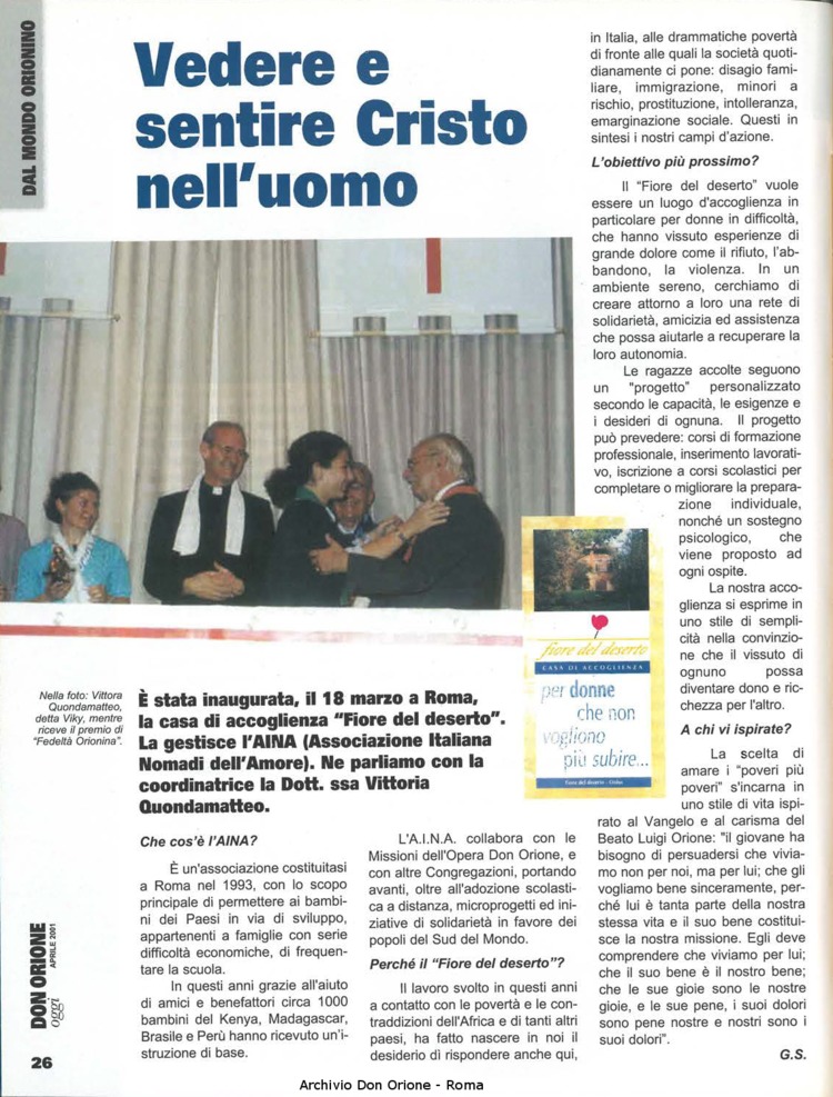 Don Orione oggi, 2001, 04, pagina 26