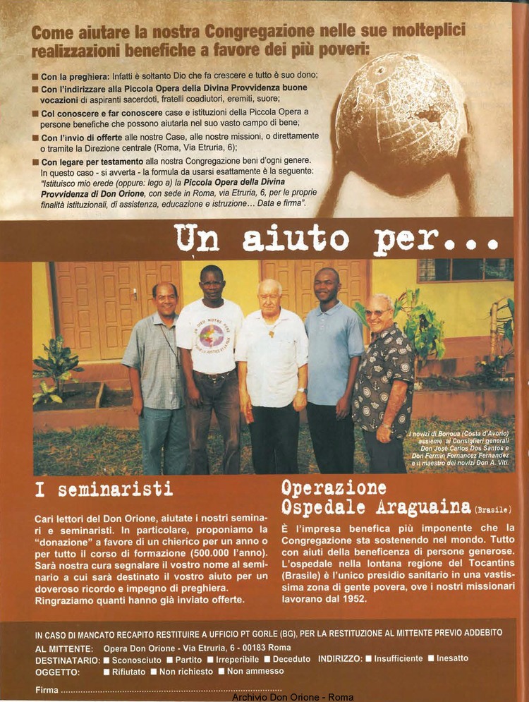 Don Orione oggi, 2001, 04, pagina 32