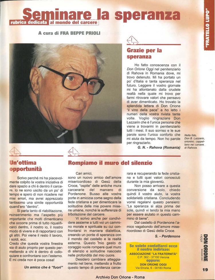 Don Orione oggi, 2001, 05, pagina 19
