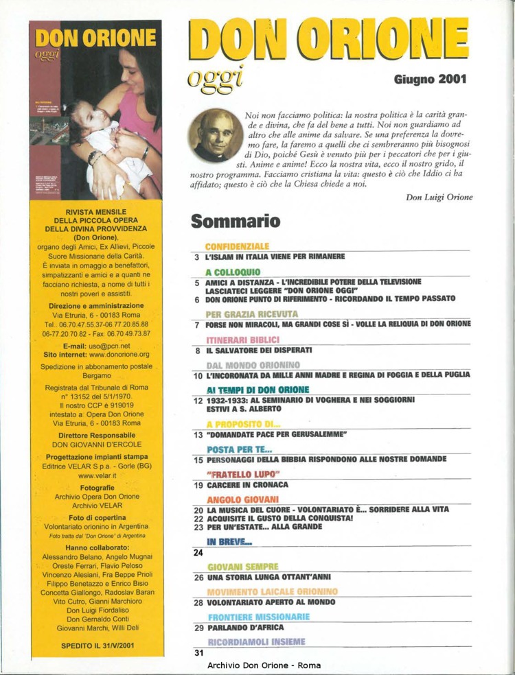 Don Orione oggi, 2001, 06, pagina 2