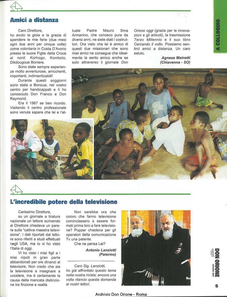 Don Orione oggi, 2001, 06, pagina 5