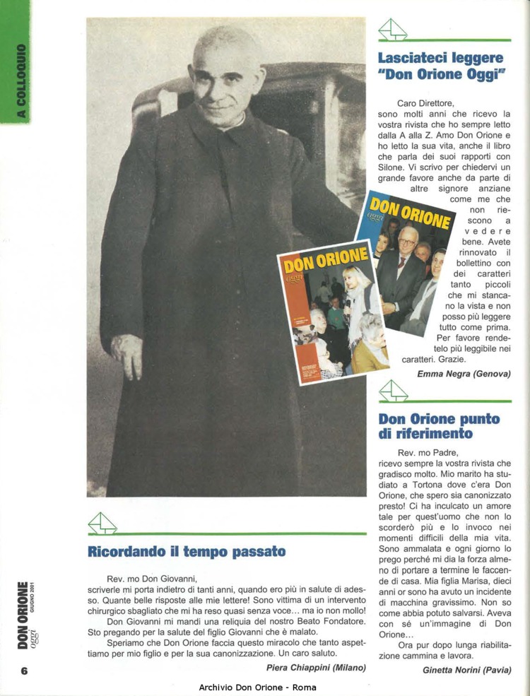 Don Orione oggi, 2001, 06, pagina 6