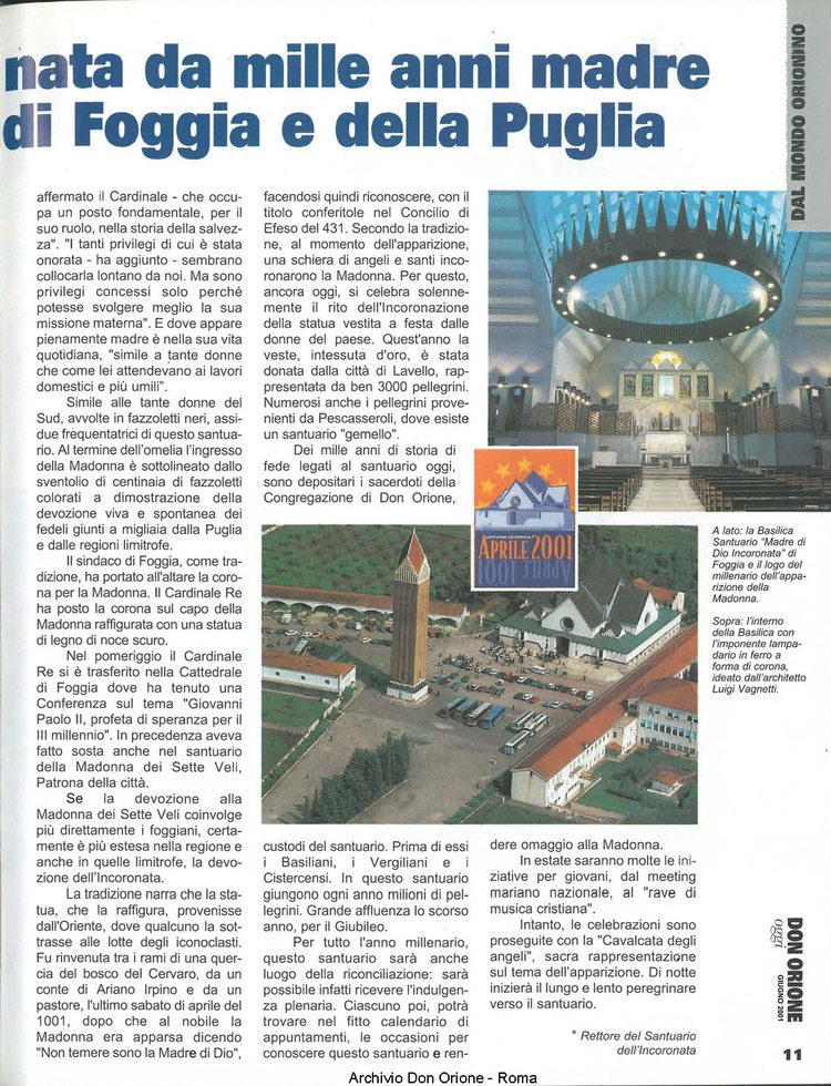 Don Orione oggi, 2001, 06, pagina 11
