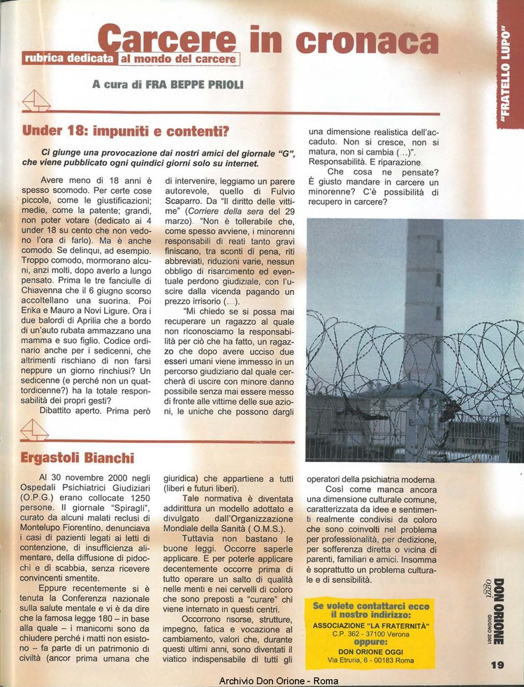 Don Orione oggi, 2001, 06, pagina 19