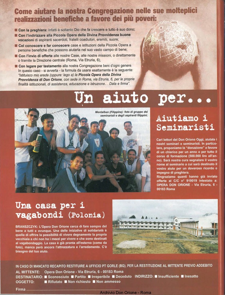Don Orione oggi, 2001, 07, pagina 32