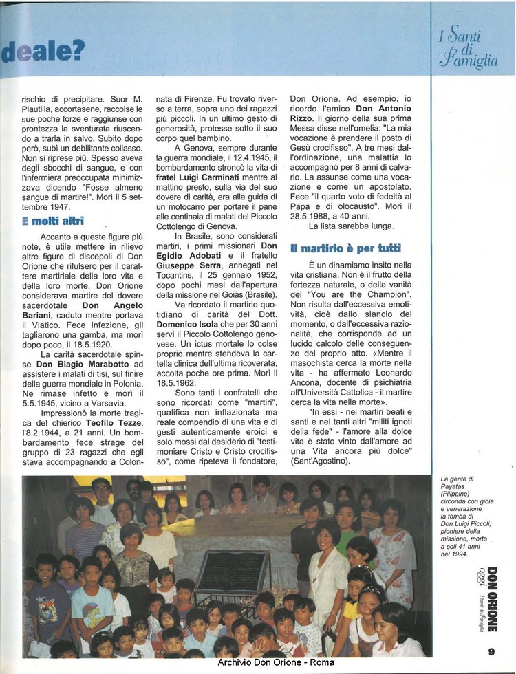 Don Orione oggi, 2001, 08, pagina 9