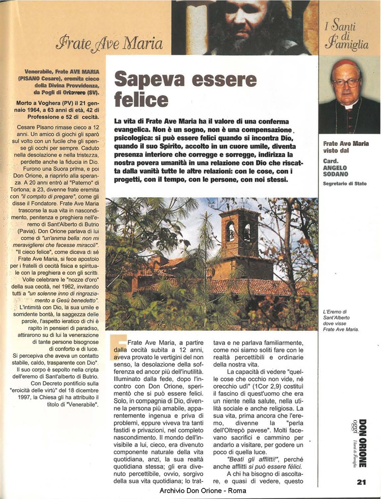 Don Orione oggi, 2001, 08, pagina 21