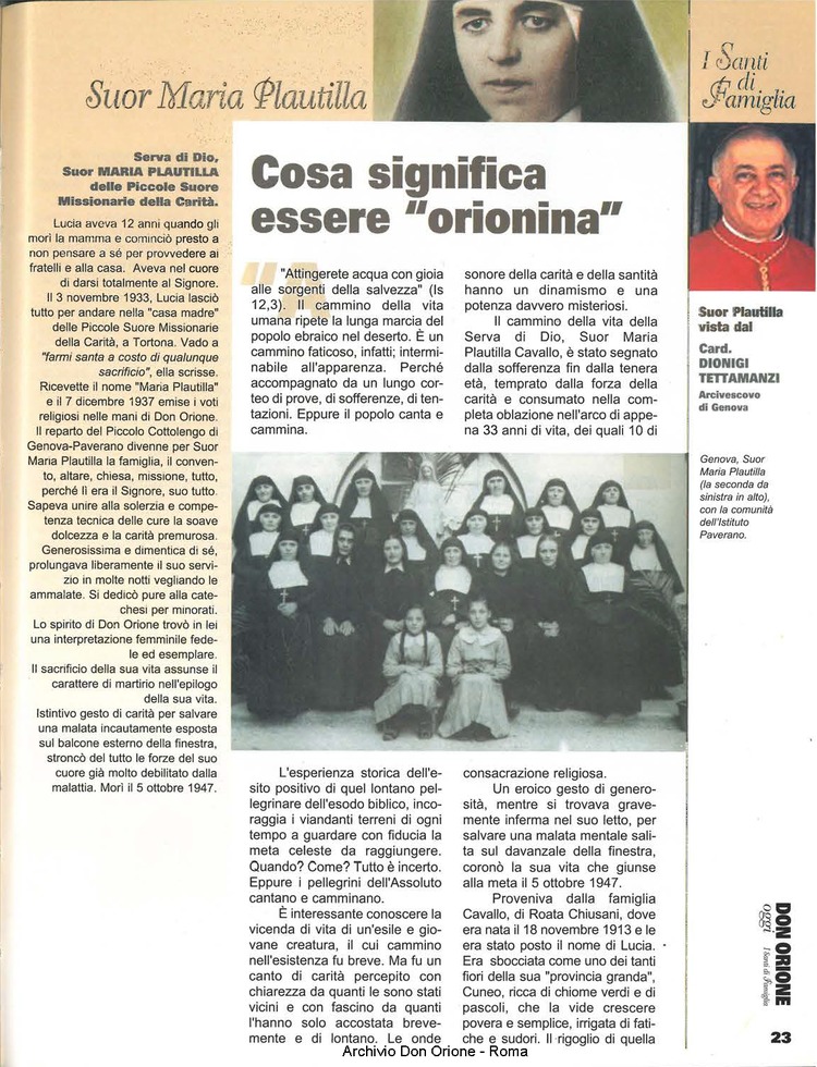 Don Orione oggi, 2001, 08, pagina 23