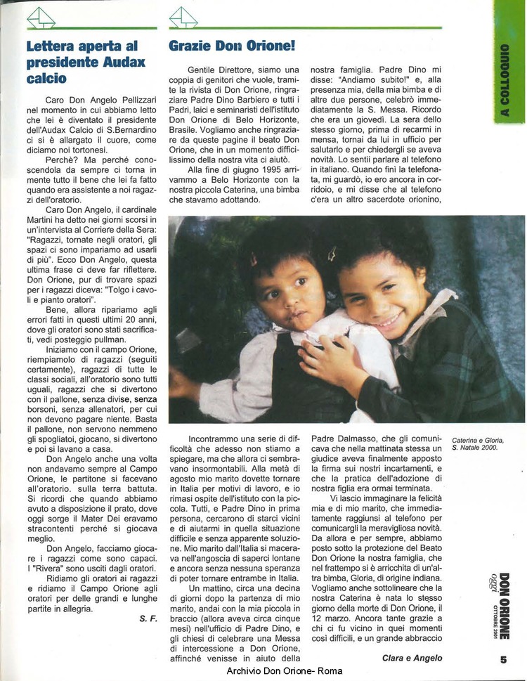 Don Orione oggi, 2001, 09, pagina 5