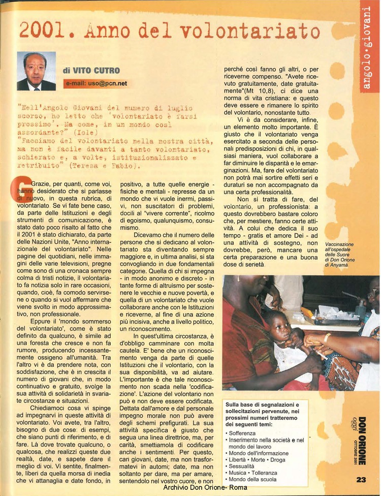 Don Orione oggi, 2001, 09, pagina 23