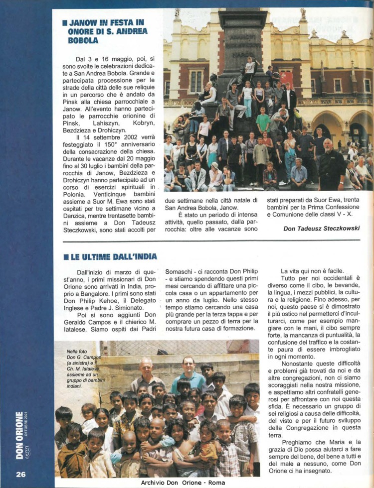 Don Orione oggi, 2001, 09, pagina 26