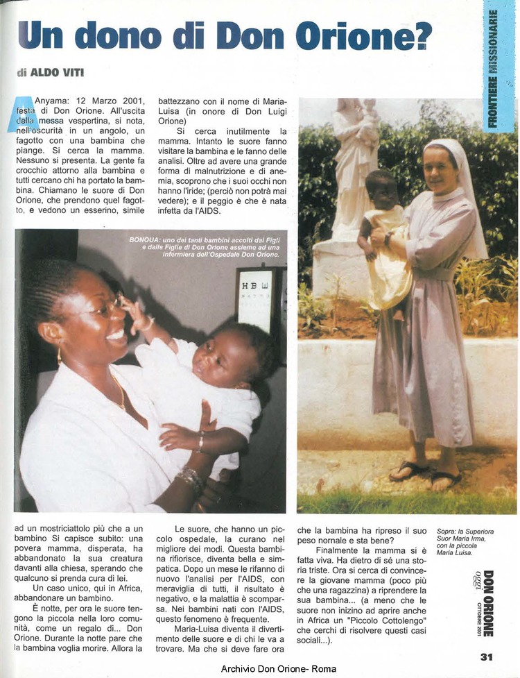 Don Orione oggi, 2001, 09, pagina 31