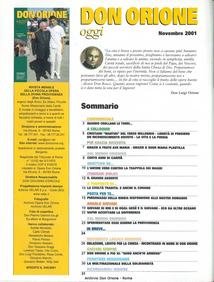 Don Orione oggi, 2001, 10, pagina 2