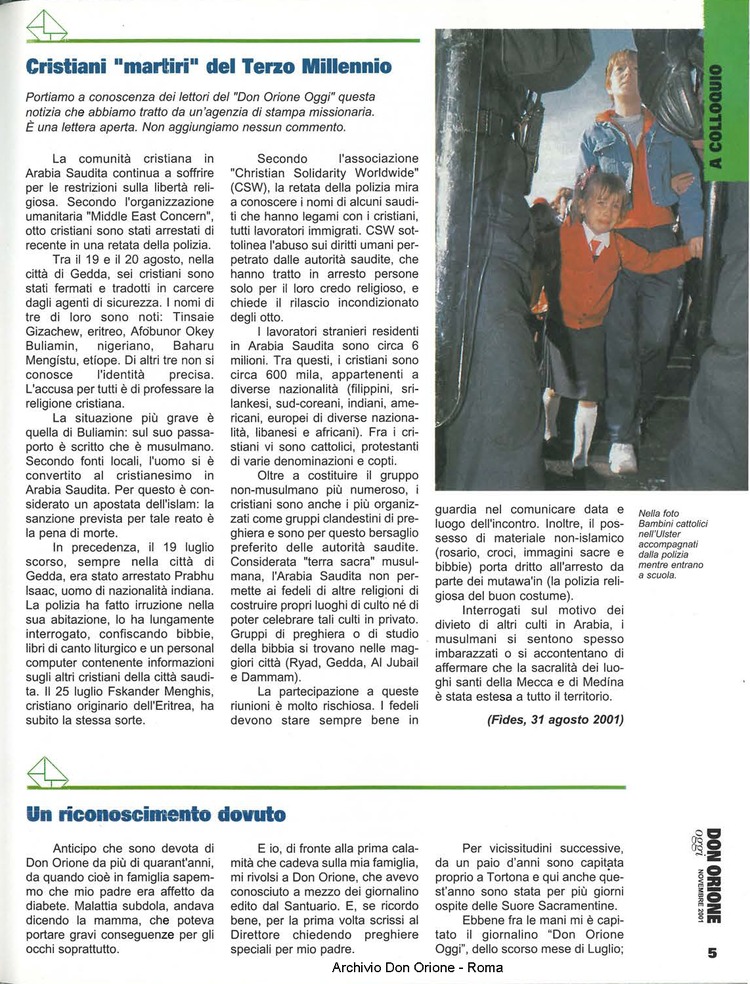 Don Orione oggi, 2001, 10, pagina 5