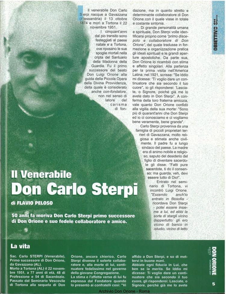 Don Orione oggi, 2001, 11, pagina 5