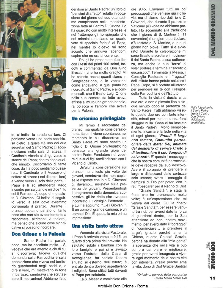 Don Orione oggi, 2001, 11, pagina 11