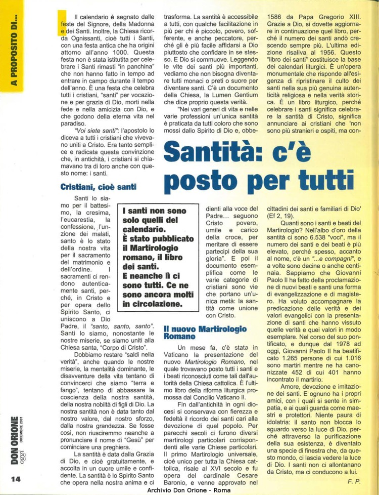 Don Orione oggi, 2001, 11, pagina 14