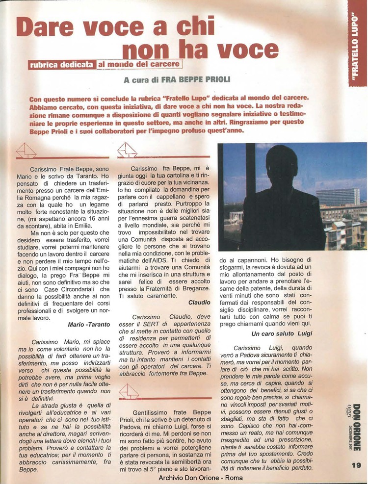 Don Orione oggi, 2001, 11, pagina 19