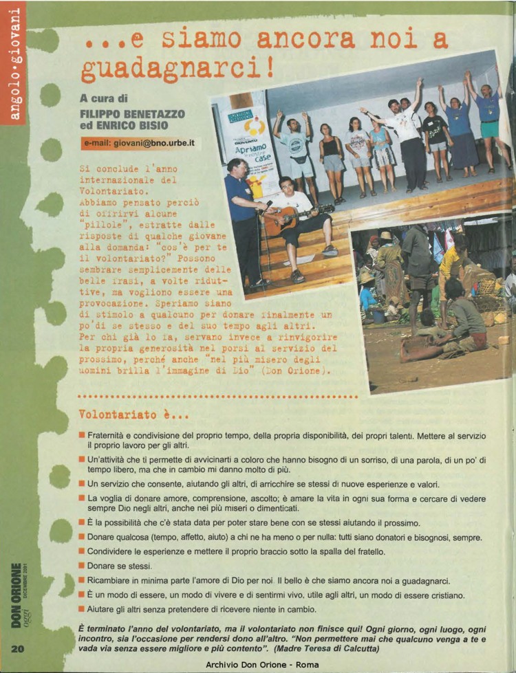 Don Orione oggi, 2001, 11, pagina 20