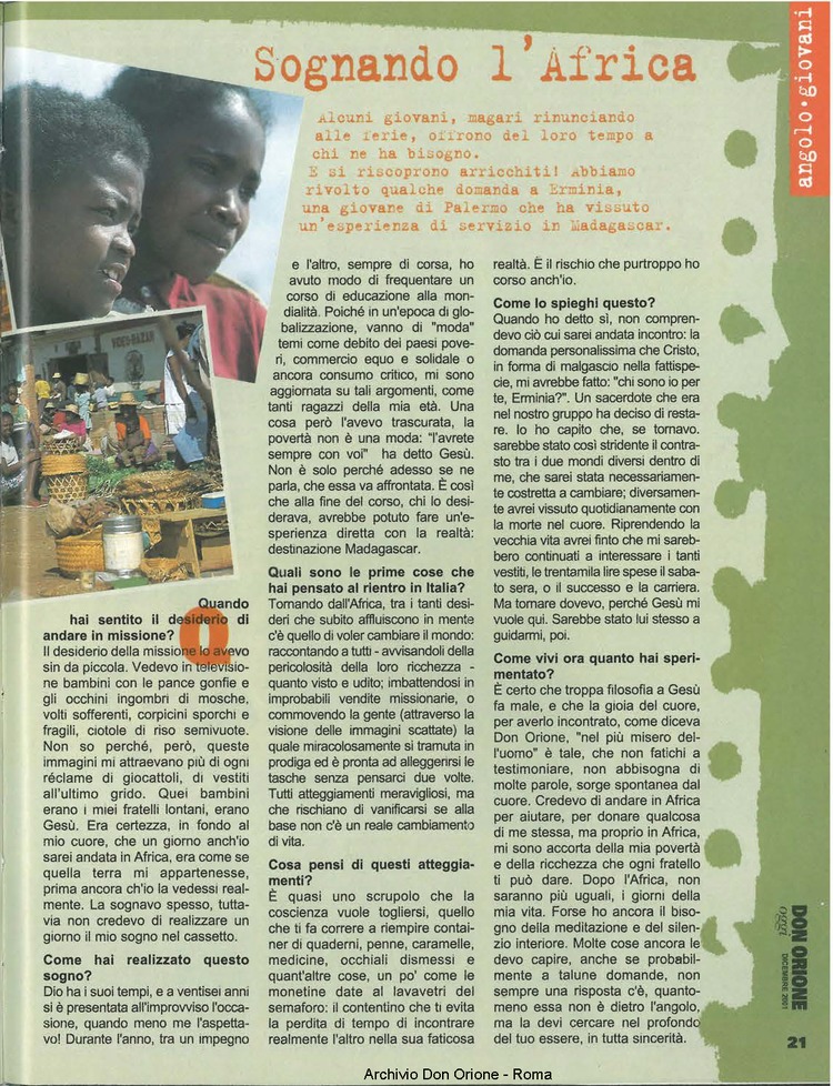 Don Orione oggi, 2001, 11, pagina 21