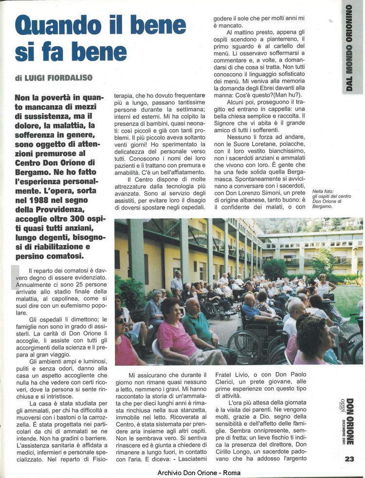 Don Orione oggi, 2001, 11, pagina 23