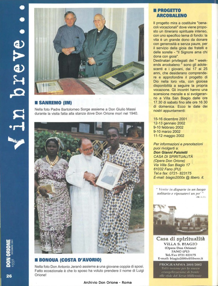 Don Orione oggi, 2001, 11, pagina 26
