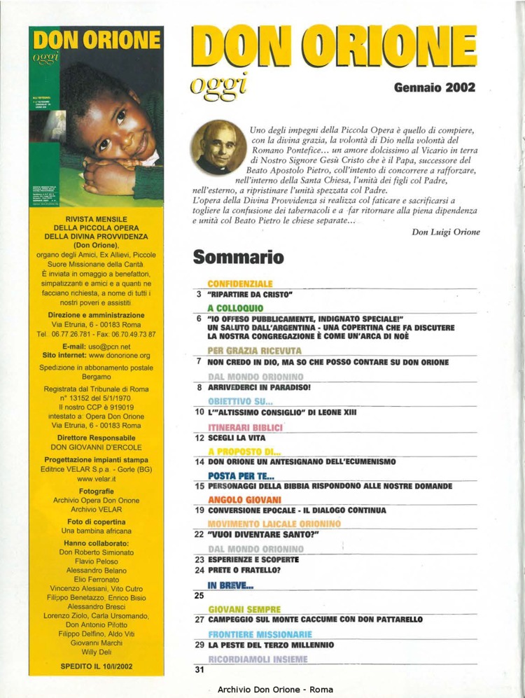 Don Orione oggi, 2002, 01, pagina 2