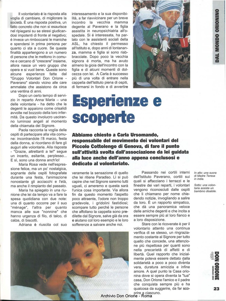 Don Orione oggi, 2002, 01, pagina 23