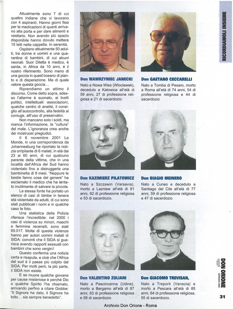 Don Orione oggi, 2002, 01, pagina 31