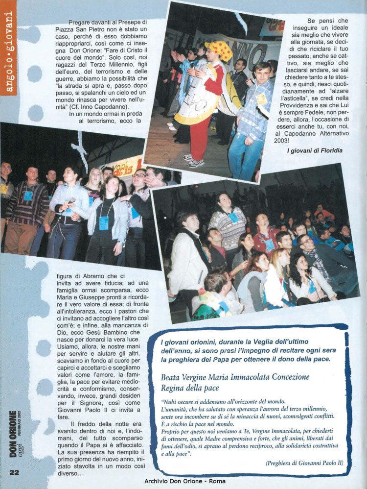 Don Orione oggi, 2002, 02, pagina 22