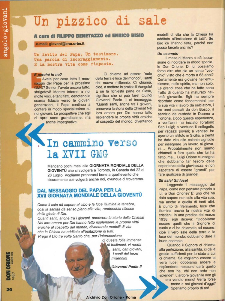 Don Orione oggi, 2002, 03, pagina 20