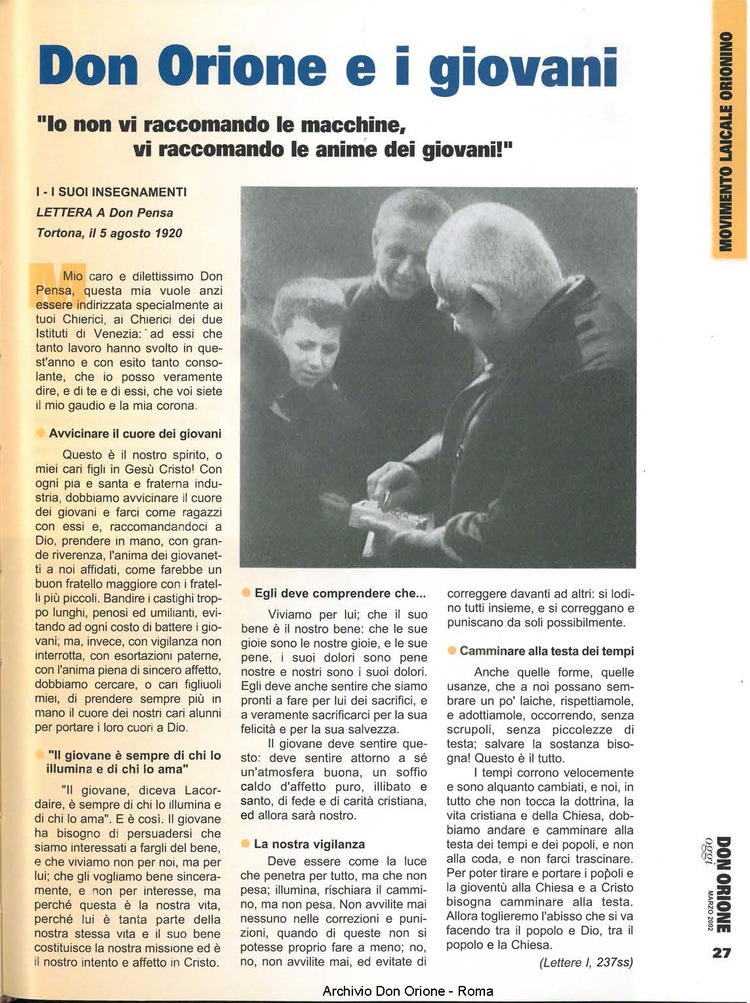 Don Orione oggi, 2002, 03, pagina 27
