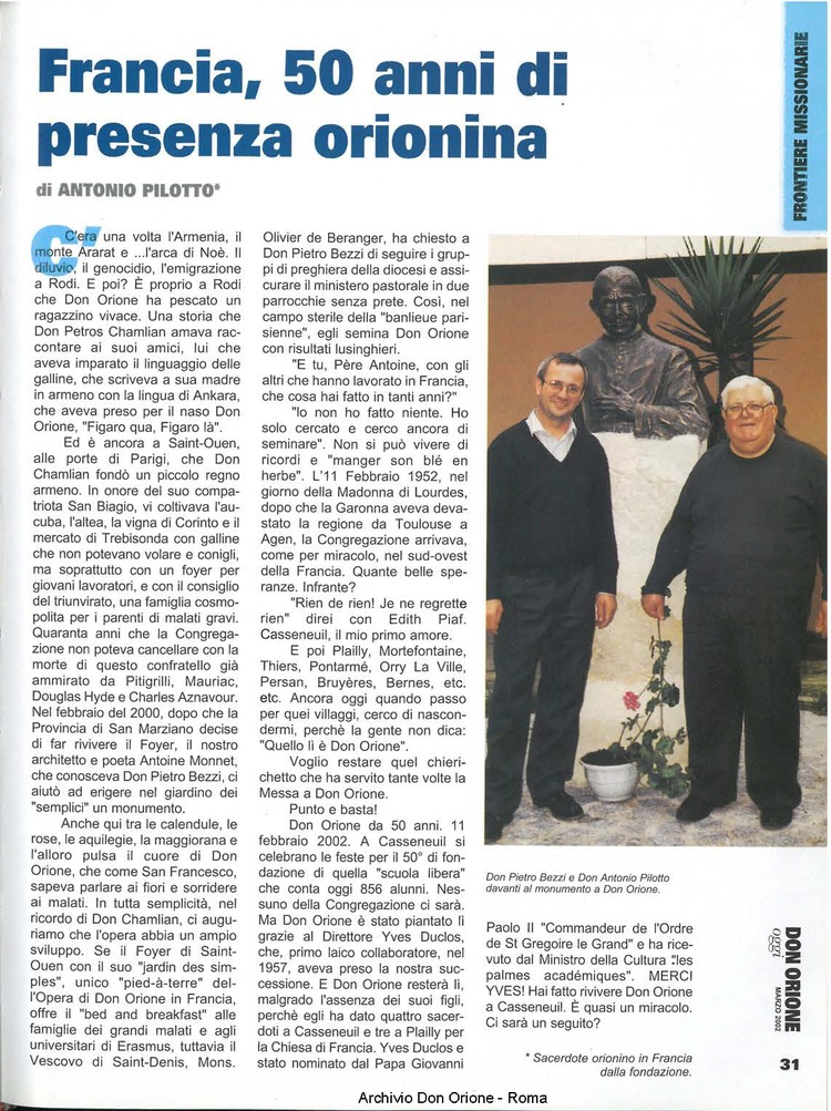 Don Orione oggi, 2002, 03, pagina 31