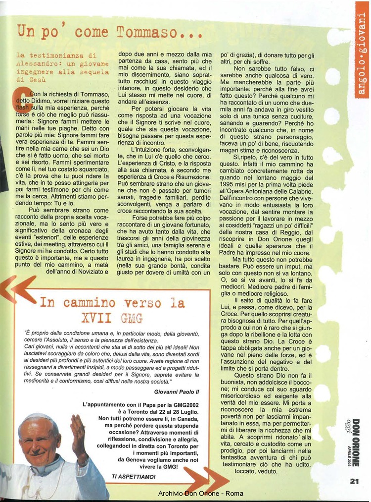 Don Orione oggi, 2002, 04, pagina 21